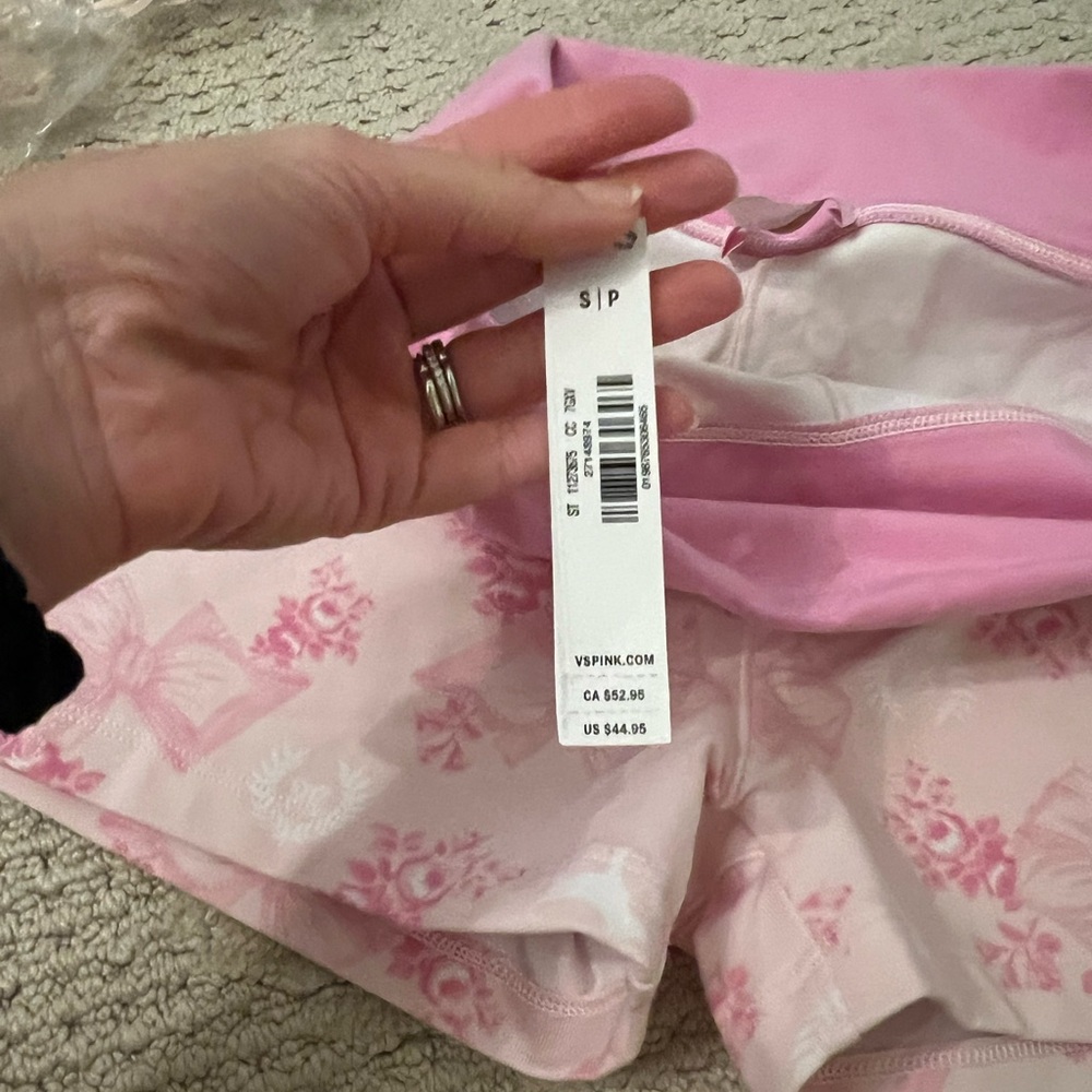 PINK X LoveShackFancy Cotton Foldover Micro Shorts S - Picture 14 of 14